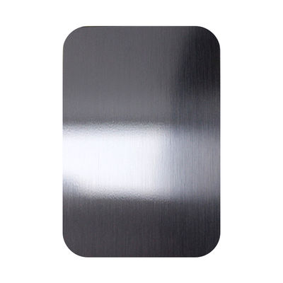 Black Brushed Hairline Stainless Steel Sheet 0.55mm Thickness Anti-fingerprint