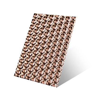 Rose Gold Stamped Stainless Steel Sheet Metal Decorative Sheet