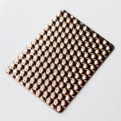 Rose Gold Stamped Stainless Steel Sheet Metal Decorative Sheet
