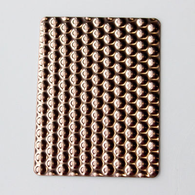 Rose Gold Stamped Stainless Steel Sheet Metal Decorative Sheet