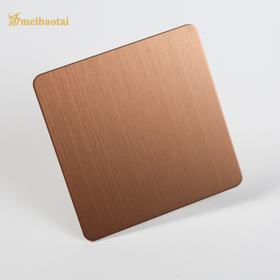 Catégorie de la feuille 201 d'acier inoxydable de délié de revêtement de couleur de Brown Rose Gold PVD