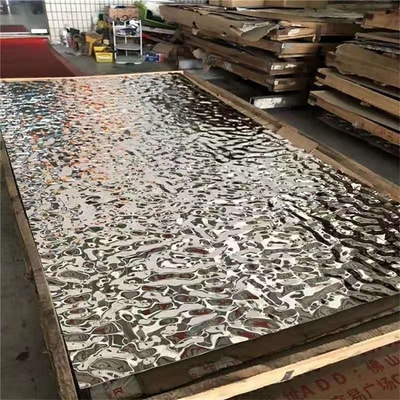 Vente à chaud miroir d'argent d'eau ondulée feuille de décoration plafond, KTV, placard
