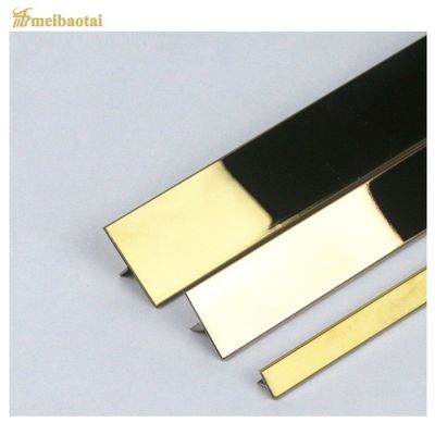 Tasseau de bordure de carreau en acier inoxydable 304 T10 X 3048mm avec surface miroir pour protection d'angle