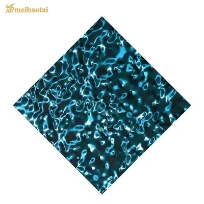 Bon prix 0.8MM bleu vert miroir ondulation de l'eau acier inoxydable feuille 1219x2438mm en ligne