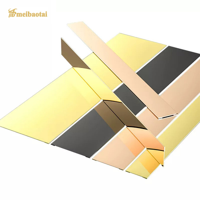 Norme plate de la longueur JIS de l'équilibre 8FT de tuile d'acier inoxydable de miroir d'or