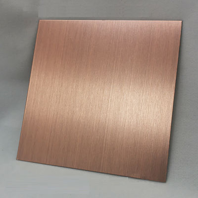 Plaque d'acier inoxydable mat de couleur avec traitement de surface NO.4 et taille personnalisée