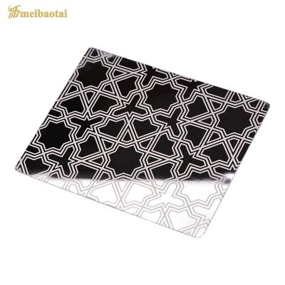 Super Mirror Finish 304 tôle gravée en acier inoxydable 1219x2438 mm pour les applications décoratives