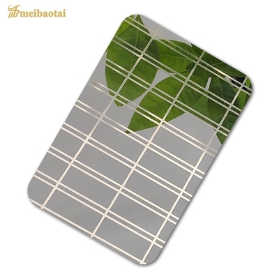Le miroir SS304 201 a gravé à l'eau-forte l'épaisseur 0,8 de plat de décoration de feuille d'acier inoxydable 1,0 1.2mm