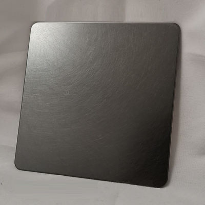 Plaque en acier inoxydable revêtue de PVD en bronze avec surface brossée croisée de quatre pieds