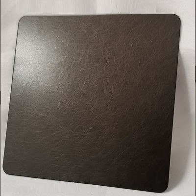 Tôle d'acier inoxydable décorative de 0,65 mm d'épaisseur, couleur bronze, avec revêtement anti-traces de doigts et revêtement PVD