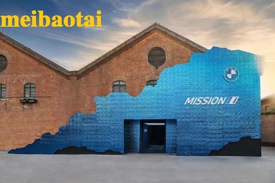 Bon prix Salon de beauté irrégulier de cheveux de bureau de décoration de feuille d'acier inoxydable d'ondulation de l'eau bleue en ligne