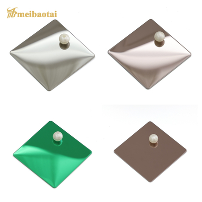 Finition miroir feuille d'acier inoxydable décoratif 4x8 0,65 mm d'épaisseur