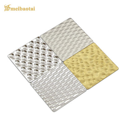 Plaque décorative en acier inoxydable 304 avec motif ondulatoire et surface miroir pour un design élégant