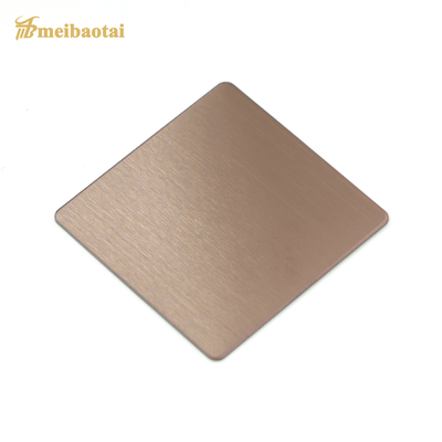 Épaisseur de la feuille 4x8 0.65mm d'acier inoxydable de Rose Golden Matte Finish Decorative