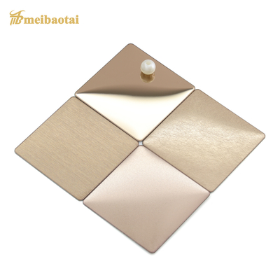 Épaisseur de la feuille 4x8 0.65mm d'acier inoxydable de Rose Golden Matte Finish Decorative