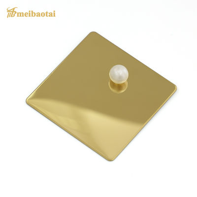 Tôle d'acier inoxydable 201 plaquée or titane 1219*2438 Plaque durable laminée à froid
