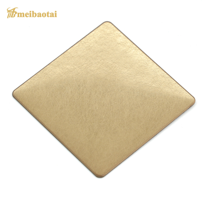 Plaque d'acier inoxydable de finition dorée mate décorative 4x8 0,65 mm d'épaisseur