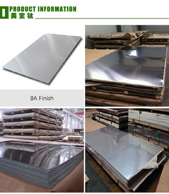 BA Finish Plaque en acier inoxydable laminée à froid durable Taille personnalisable pour les applications industrielles