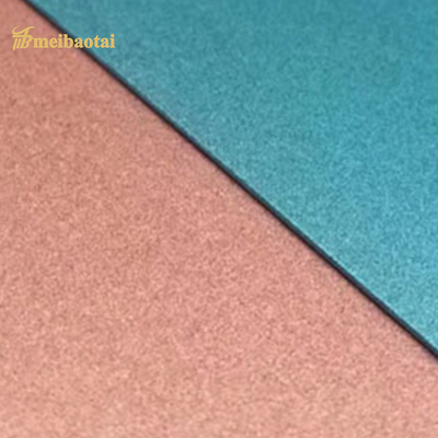 La feuille bleue rose d'acier inoxydable de délié a sablé l'épaisseur de 0.45mm
