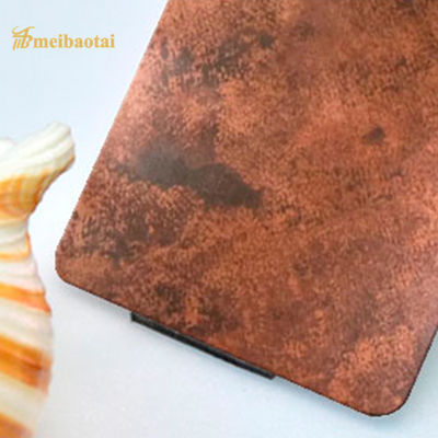 Bon prix SS304 a vieilli le mur inoxydable de cuivre antique de décoration de plaque d'acier de couleur en ligne