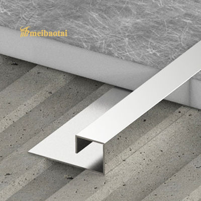 Garniture de carreaux en profilé personnalisé en acier inoxydable 304 avec revêtement de couleur PVD miroir et longueur de 10 pieds