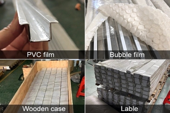 304 Carreaux en acier inoxydable profilé U profilé décoratif avec rainure V
