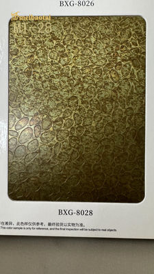 Plaque d'acier inoxydable décorative avec revêtement anti-cuivre, quatre pieds, finition de surface brossée, revêtement PVD