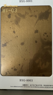 Ligne de cheveux de nouveau style couleur bronze feuille d'acier inoxydable plaque de décoration