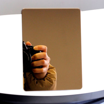 Bon prix Feuille décorative en acier inoxydable avec finition miroir dorée chocolat en ligne