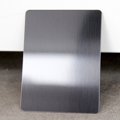 Plaque en acier inoxydable brossée noire