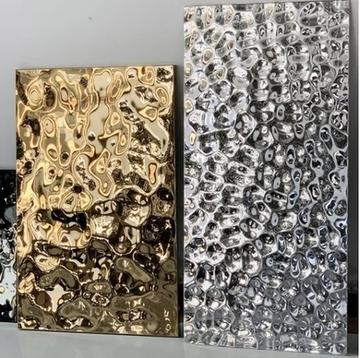 Tôle d'acier inoxydable argent/or/ondulé pour diverses options de couleur