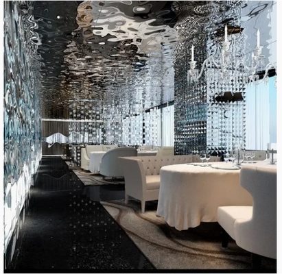 Silver / Gold / Water Ripple Stainless Steel Sheet For Various Color Options
