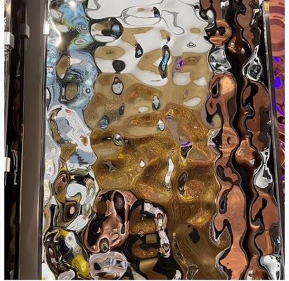 Bon prix Miroir argenté Finition de l'eau ondulée en acier inoxydable en ligne
