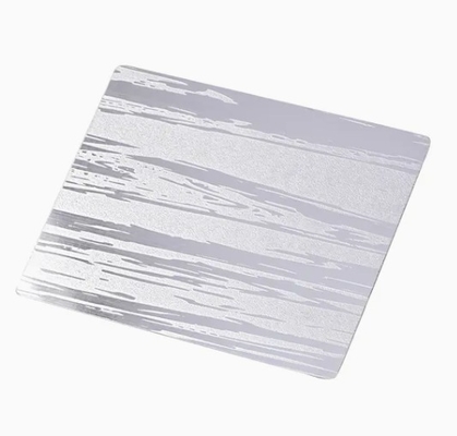 Plaque d'acier inoxydable en relief miroir Ss304 durable pour affichage et décoration