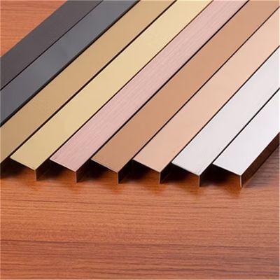 Bande de finition de carreaux en profilé U en acier inoxydable 304 avec une épaisseur de 0,65 mm pour des bords durables