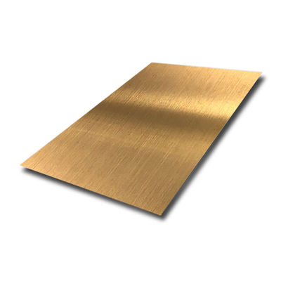 Plaque en acier inoxydable en PVD Ti enduit d'or de qualité 304 plaque en acier inoxydable 1219x2438mm