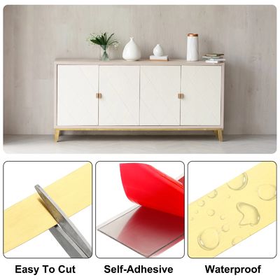 Bon prix Couleur PVD revêtue de 201 Carreaux en acier inoxydable Trim Adhésif Roll Flat Tape Facile à nettoyer en ligne