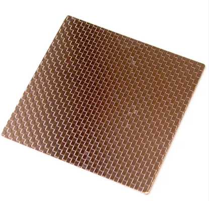 Tôle décorative en acier inoxydable gaufré miroir or rose