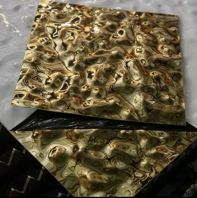 Bon prix Plaque d'acier inoxydable ondulée à l'eau avec une épaisseur de 0,65 mm et couleur PVD revêtue pour panneaux muraux décoratifs en ligne