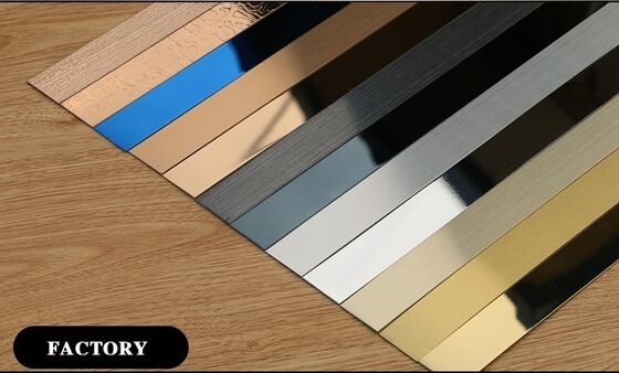 Bon prix Fabricant PVD revêtement métallique en acier inoxydable ruban adhésif en rouleau plat en ligne