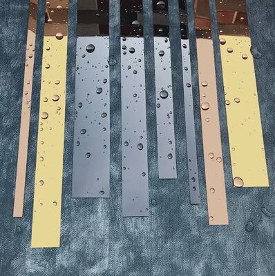 Bon prix Décoration murale en acier inoxydable autoadhésif, bordure en métal flexible en ligne