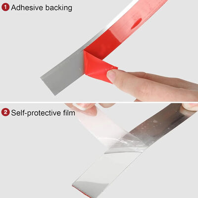 Surface de la ligne de cheveux PVD couleur revêtue de tuiles en acier inoxydable Trim Roll adhésif plat