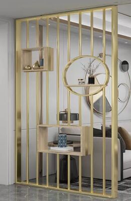 Bon prix Écran de séparation en acier inoxydable élégant avec conception d'étagère d'affichage en ligne