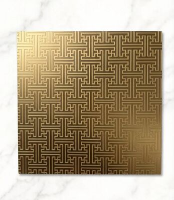 Bon prix Feuille de gravure miroir doré, feuille décorative en acier inoxydable en ligne