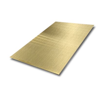 Coupe de cheveux Champagne Plaque d'acier inoxydable doré, finition PVD premium