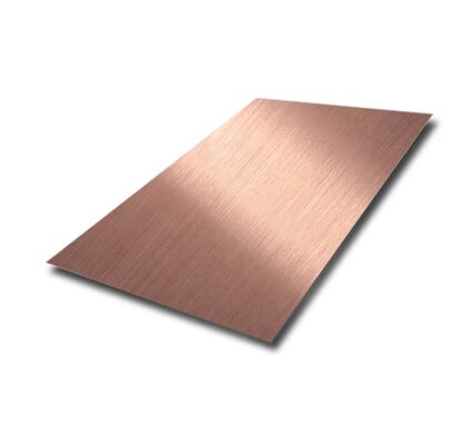 SS304 Coupe de cheveux Rose or tôle d'acier inoxydable couleur métallique décorative
