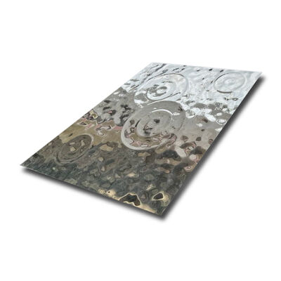 Bon prix Feuille d'acier inoxydable d'ondulation de l'eau de conception de goutte de pluie pour la décoration intérieure en ligne
