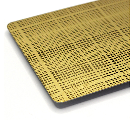 Bon prix Finition miroir en or en acier inoxydable 304 feuille décorative gravée 1219x3048mm pour panneaux muraux de luxe en ligne