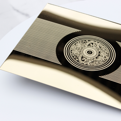 Nouveau Plaque à motif d'ascenseur en acier inoxydable gravé décoratif personnalisé