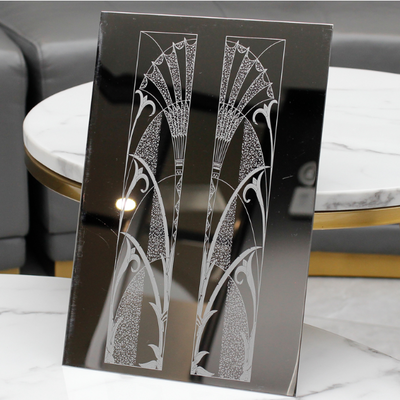 Nouveau miroir gravé 304 tôle en acier inoxydable pour décoration d'ascenseur de luxe